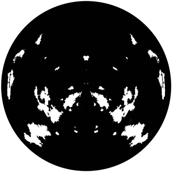 Абстрактний Чорно Білий Знак Кола Гранжевий Фон Векторні Ілюстрації — стоковий вектор