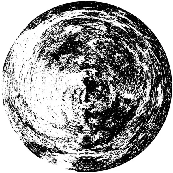 Abstrakter Schwarz Weißer Kreisstempel Grunge Hintergrund Vektorillustration — Stockvektor