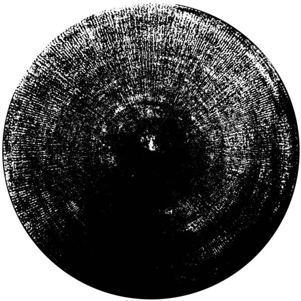 Abstrakter Schwarz Weißer Kreisstempel Grunge Hintergrund Vektorillustration — Stockvektor