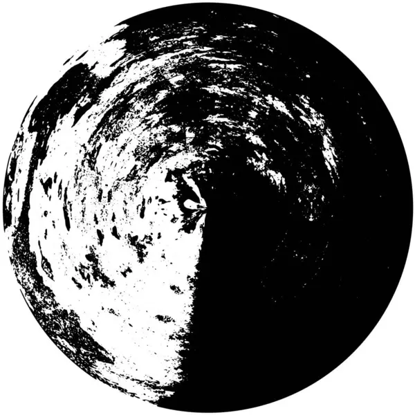 Абстрактная Печать Черно Белого Круга Гранж Фон Векторная Иллюстрация — стоковый вектор