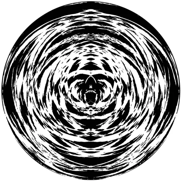 Abstrato Carimbo Círculo Preto Branco Fundo Grunge Elemento Círculo Ilustração — Vetor de Stock
