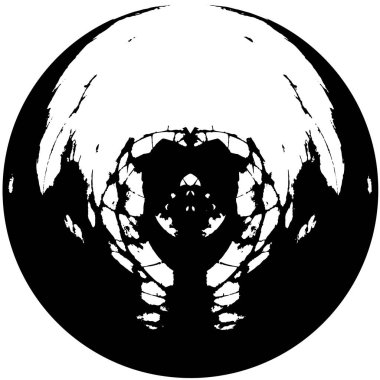 soyut grunge modern desen siyah ve beyaz