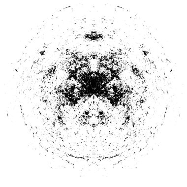 siyah ve beyaz yuvarlak grunge kaplama elementi. daire deseni, kirli vintage monokrom vektörü