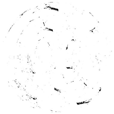 siyah ve beyaz yuvarlak grunge kaplama elementi. daire deseni, kirli vintage monokrom vektörü