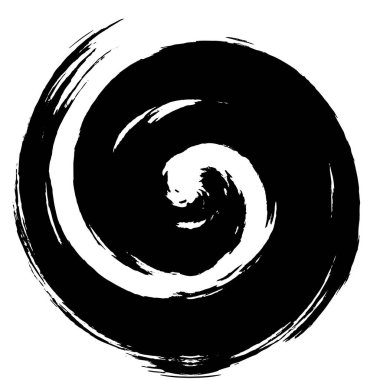 siyah ve beyaz yuvarlak grunge kaplama elementi. daire deseni, kirli vintage monokrom vektörü