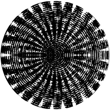 siyah - beyaz yuvarlak grunge kaplama elementi. 