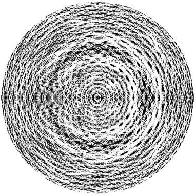 siyah - beyaz yuvarlak grunge kaplama elementi. 