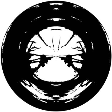 siyah ve beyaz yuvarlak arkaplan grunge dokusu