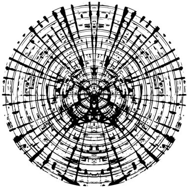siyah ve beyaz yuvarlak arkaplan grunge dokusu