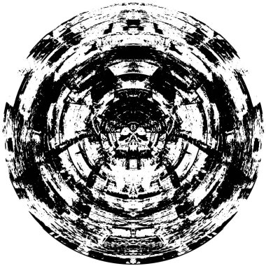 siyah ve beyaz eski yuvarlak arkaplan 