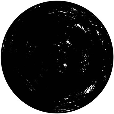 soyut siyah ve beyaz daire damgası, grunge arkaplan, daire ögesi, vektör illüstrasyonu