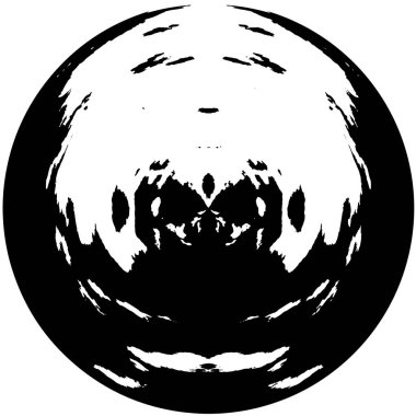 siyah - beyaz yuvarlak grunge kaplama elementi.