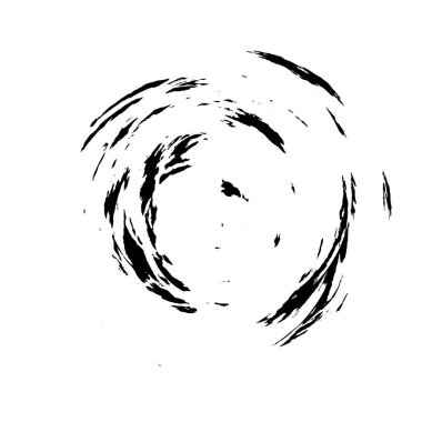 soyut siyah beyaz daire damgası, yuvarlak vektör illüstrasyon tasarımı