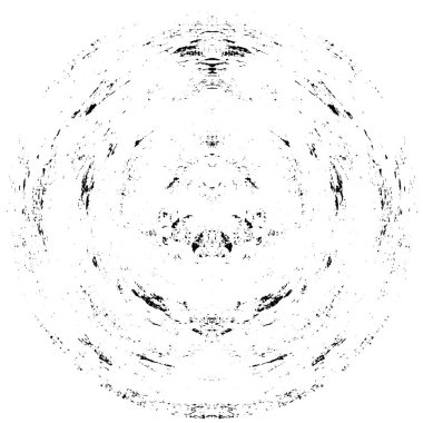 soyut siyah beyaz daire damgası, yuvarlak vektör illüstrasyon tasarımı