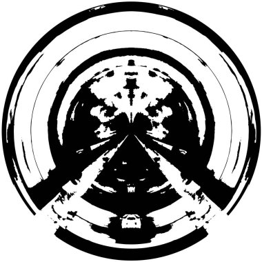 yuvarlak grunge yıpranmış arka plan 