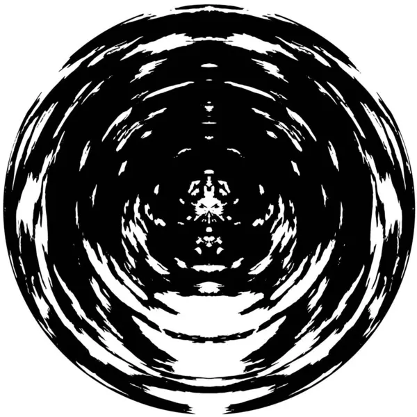 Μαύρο Λευκό Στρογγυλό Στοιχείο Επικάλυψης Grunge — Διανυσματικό Αρχείο