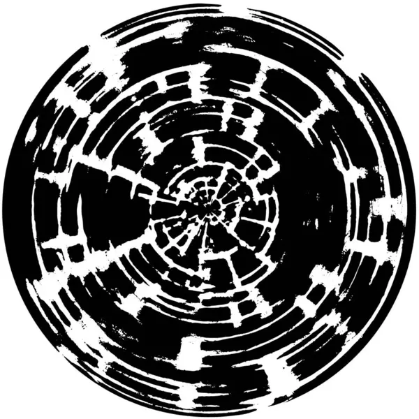 Negro Elemento Superposición Grunge Redondo Blanco — Archivo Imágenes Vectoriales