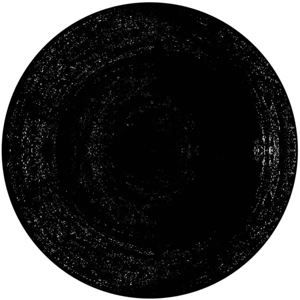 Zwart Wit Rond Grunge Overlay Element — Stockvector