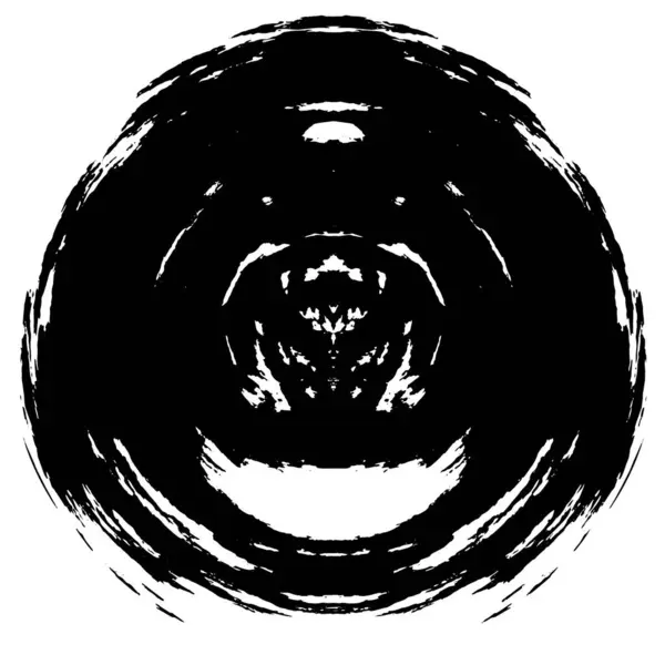 Shabby Σκούρο Στρογγυλό Φόντο Grunge Υφή — Διανυσματικό Αρχείο