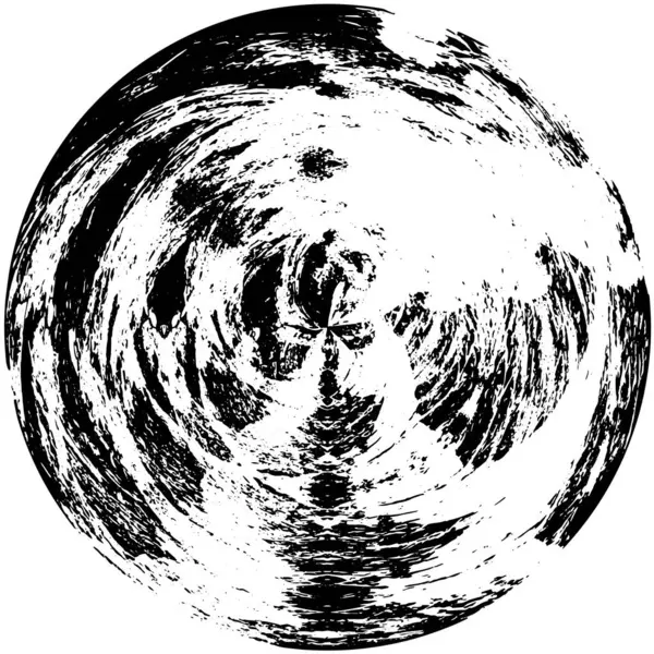 Noir Blanc Rond Élément Superposition Grunge — Image vectorielle