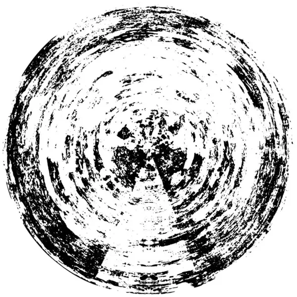 Abstrakter Schwarz Weißer Kreisstempel Grunge Hintergrund Kreis Element Vektorillustration — Stockvektor
