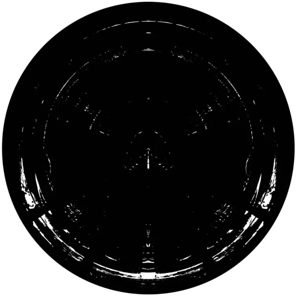 Sello Círculo Abstracto Blanco Negro Diseño Ilustración Vector Redondo — Archivo Imágenes Vectoriales