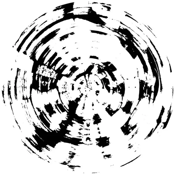 抽象的な黒と白の円のスタンプ 円形のベクトルイラストデザイン — ストックベクタ