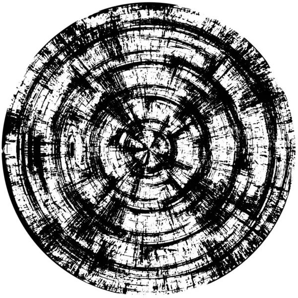 抽象的な黒と白の円のスタンプ 円形のベクトルイラストデザイン — ストックベクタ