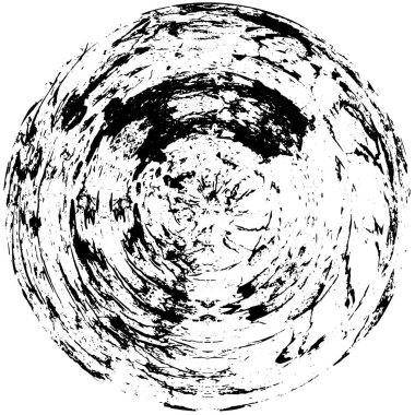 Çemberli siyah ve beyaz soyut geometrik desen