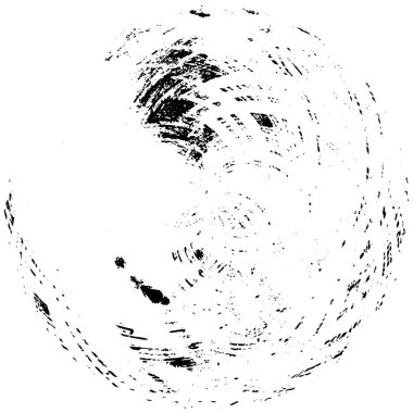 Çemberli siyah ve beyaz soyut geometrik desen