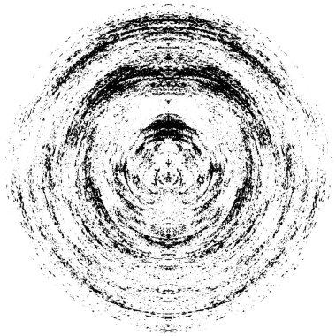 Çemberli siyah ve beyaz soyut geometrik desen