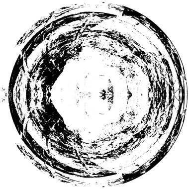 Çemberli koyu soyut geometrik desen