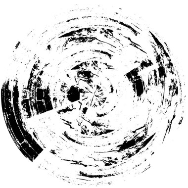 Çemberli koyu soyut geometrik desen