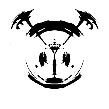 Soyut şablon çizimi ile asimetrik arkaplan