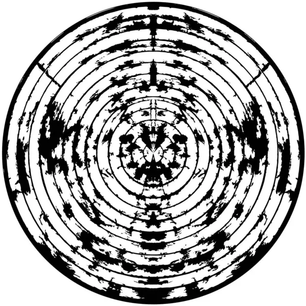 Noir Cercle Texture Grunge Fond — Image vectorielle