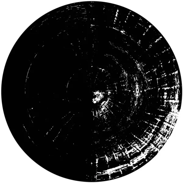 Schwarzer Kreis Textur Grunge Hintergrund — Stockvektor