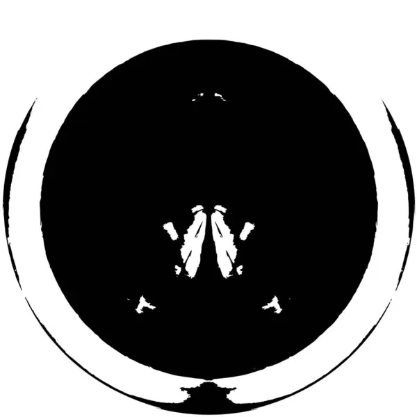 Черный Белый Круглый Гранж Фон — стоковый вектор
