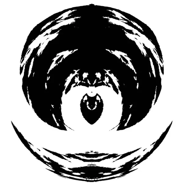 Черно Белый Абстрактный Геометрический Узор Кругом — стоковый вектор