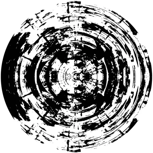 Zwart Wit Abstract Geometrisch Patroon Met Cirkel — Stockvector