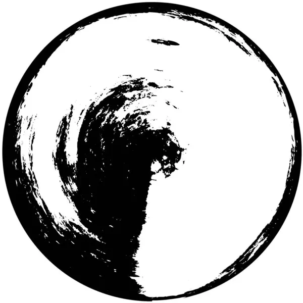 Černý Bílý Abstraktní Geometrický Vzor Kruhem — Stockový vektor