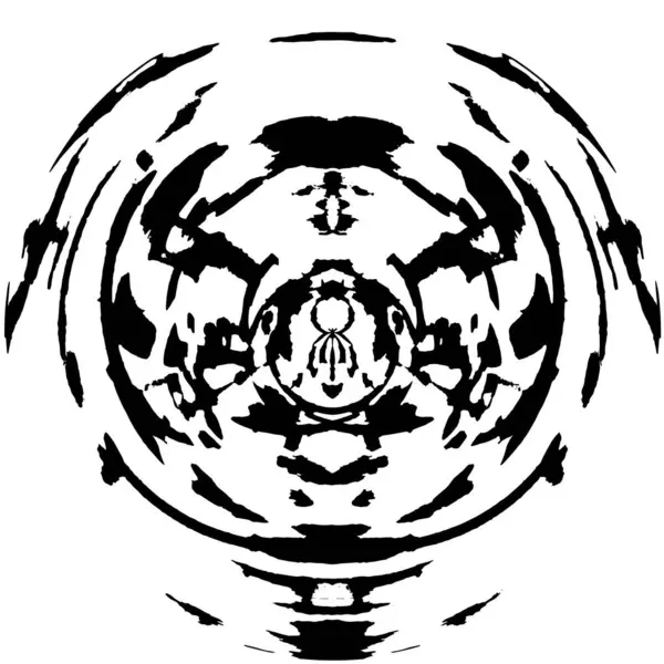 Patrón Geométrico Abstracto Blanco Negro Con Círculo — Archivo Imágenes Vectoriales