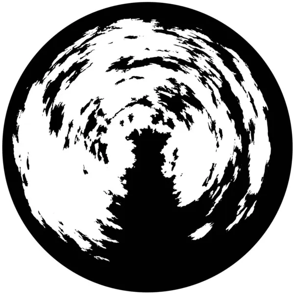 円が付いている暗い抽象幾何学模様 — ストックベクタ