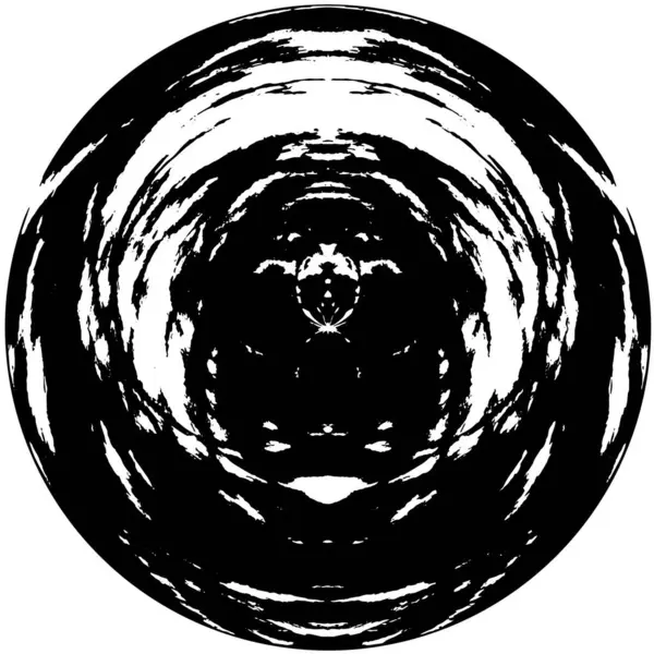 円が付いている暗い抽象幾何学模様 — ストックベクタ