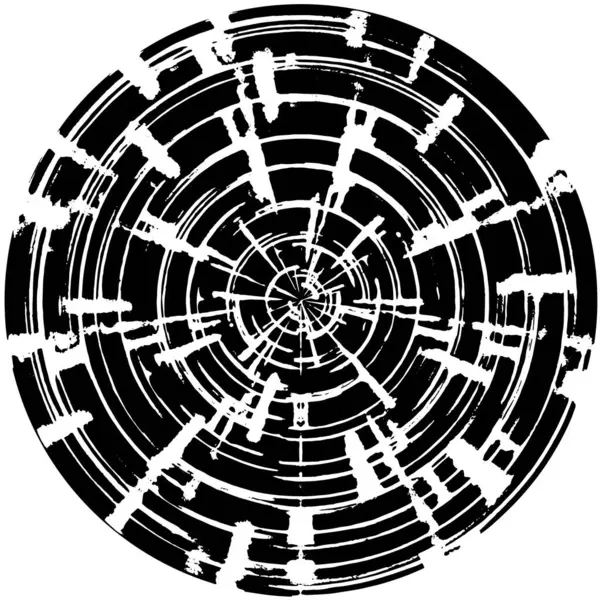 Dark Abstract Geometric Pattern Circle — Stock Vector