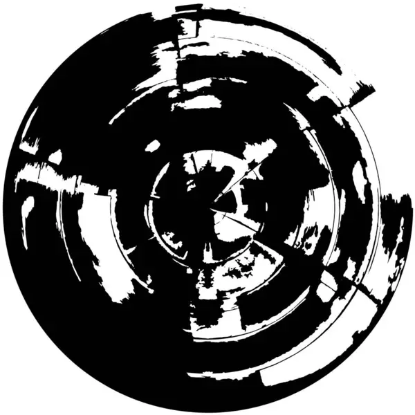 Tmavý Abstraktní Geometrický Obrazec Kruhem — Stockový vektor