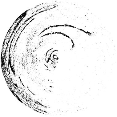 Grunge Yuvarlak Elementi. Yaratıcı Grafik Tasarımı İçin Soyut Çember Boyama. Tehlike Doku Arkaplanı. Bir Kaleydoskop 'un geometrik elementlerine sahip bir halka biçiminde arkaplan