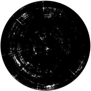 Grunge Yuvarlak Elementi. Yaratıcı Grafik Tasarımı İçin Soyut Çember Boyama. Tehlike Doku Arkaplanı. Bir Kaleydoskop 'un geometrik elementlerine sahip bir halka biçiminde arkaplan