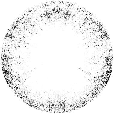 Grunge Yuvarlak Elementi. Yaratıcı Grafik Tasarımı İçin Soyut Çember Boyama. Tehlike Doku Arkaplanı. Bir Kaleydoskop 'un geometrik elementlerine sahip bir halka biçiminde arkaplan