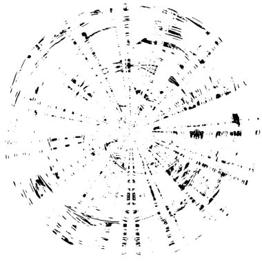 Grunge Yuvarlak Elementi. Yaratıcı Grafik Tasarımı İçin Soyut Çember Boyama. Tehlike Doku Arkaplanı. Bir Kaleydoskop 'un geometrik elementlerine sahip bir halka biçiminde arkaplan