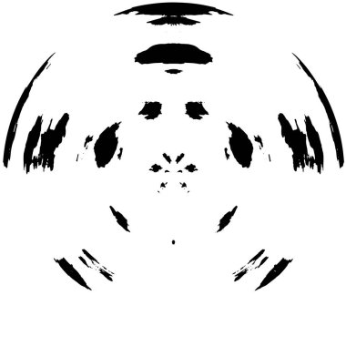 Grunge Yuvarlak Elementi. Yaratıcı Grafik Tasarımı İçin Soyut Çember Boyama. Tehlike Doku Arkaplanı. Bir Kaleydoskop 'un geometrik elementlerine sahip bir halka biçiminde arkaplan